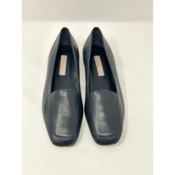 PARTNERS Dark Blue Leather Slip On Loafer Flats Shoes Women's Size 6 - Picture 6 of 10
